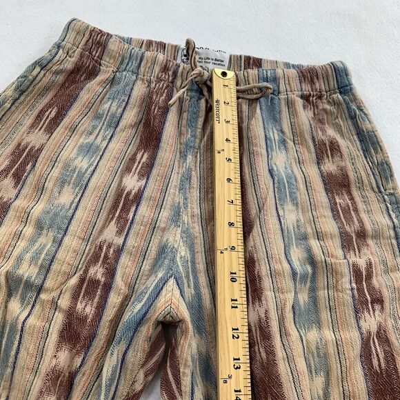 Freak N Chic 100% Woven Cotton Wide Leg Elastic Waist Drawstring Medium Beige M - Picture 7 of 8